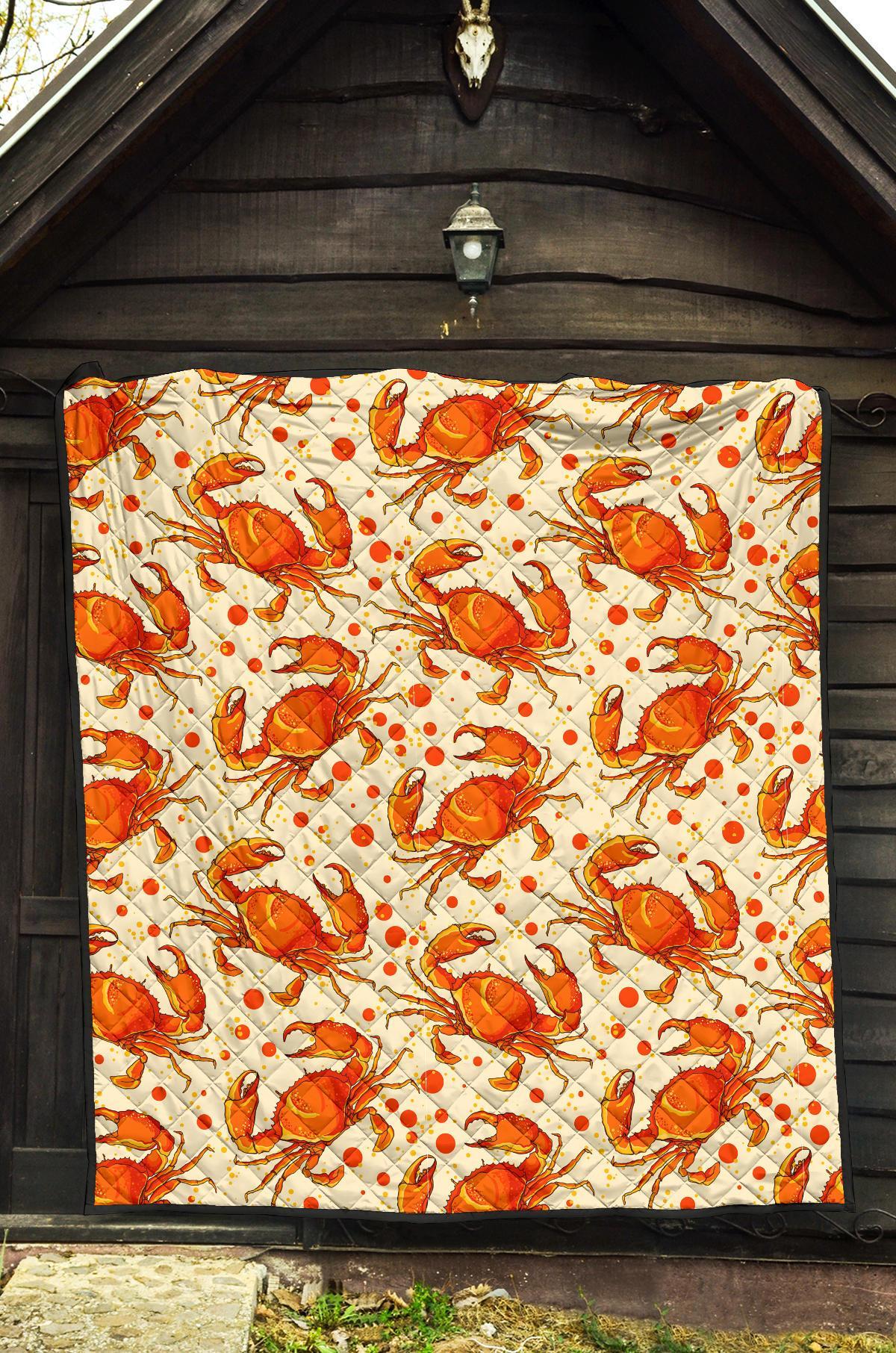 Crab Print Pattern Quilt-grizzshop