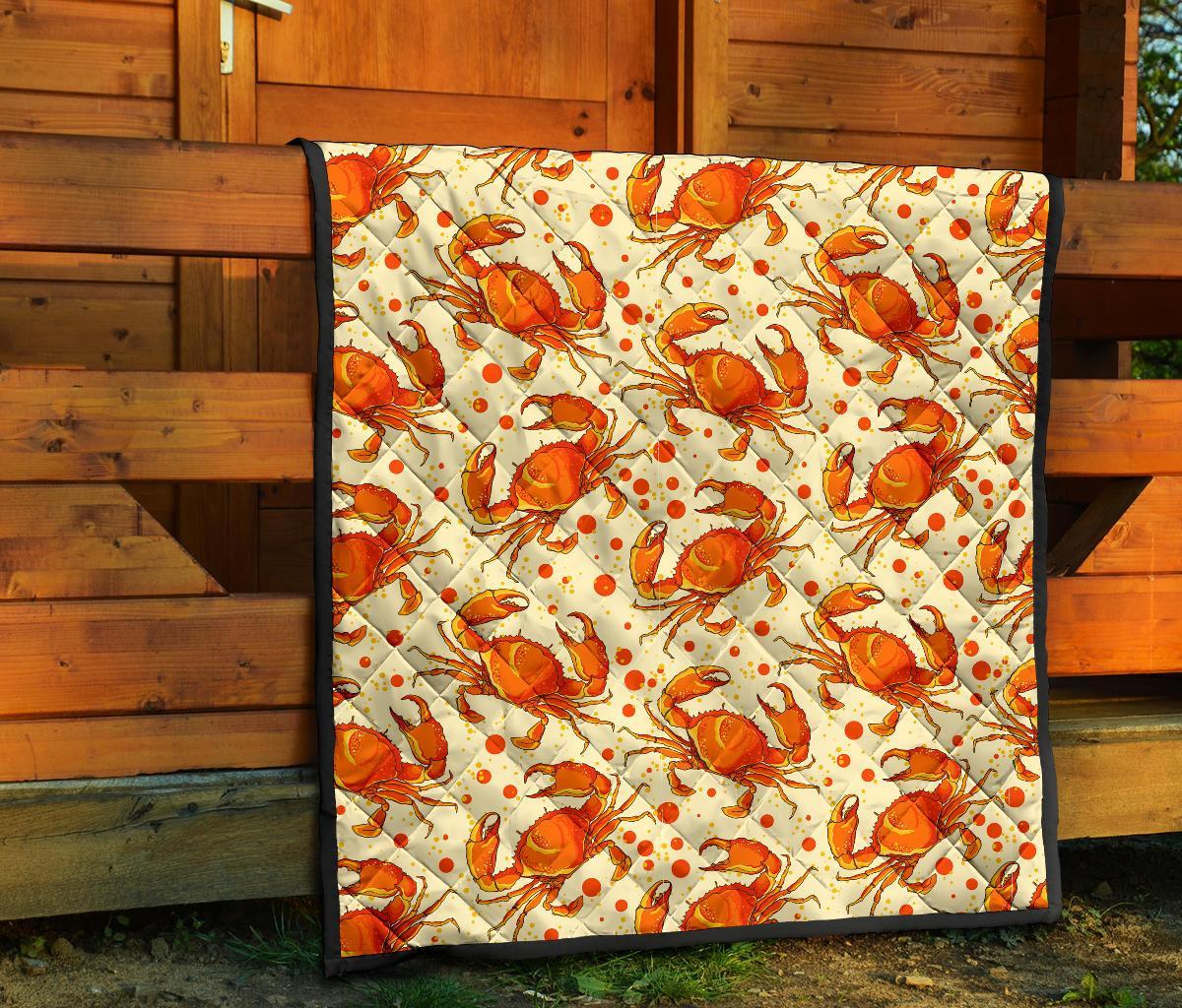 Crab Print Pattern Quilt-grizzshop