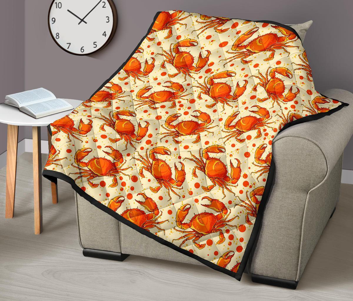 Crab Print Pattern Quilt-grizzshop