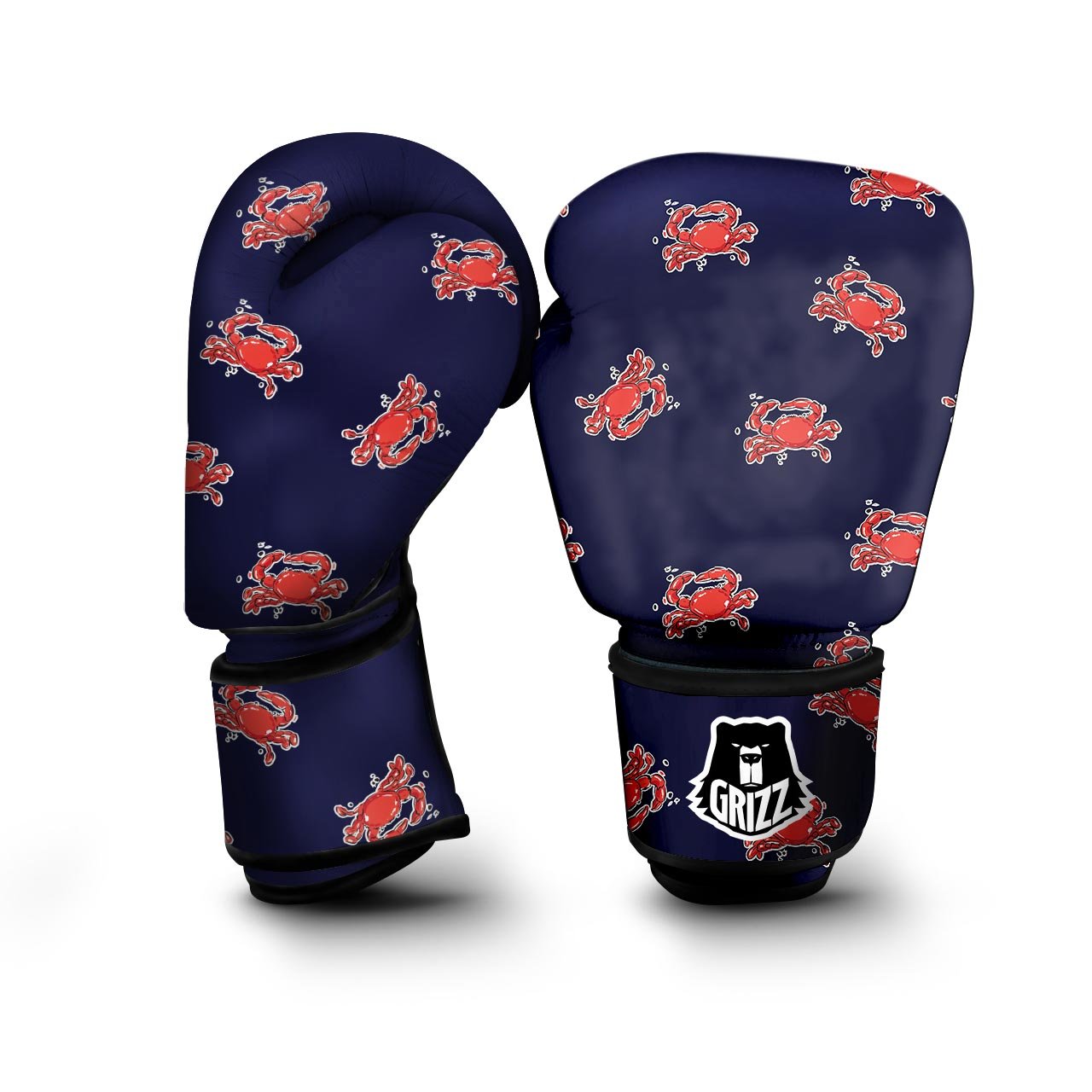 Crab Red Print Pattern Boxing Gloves-grizzshop