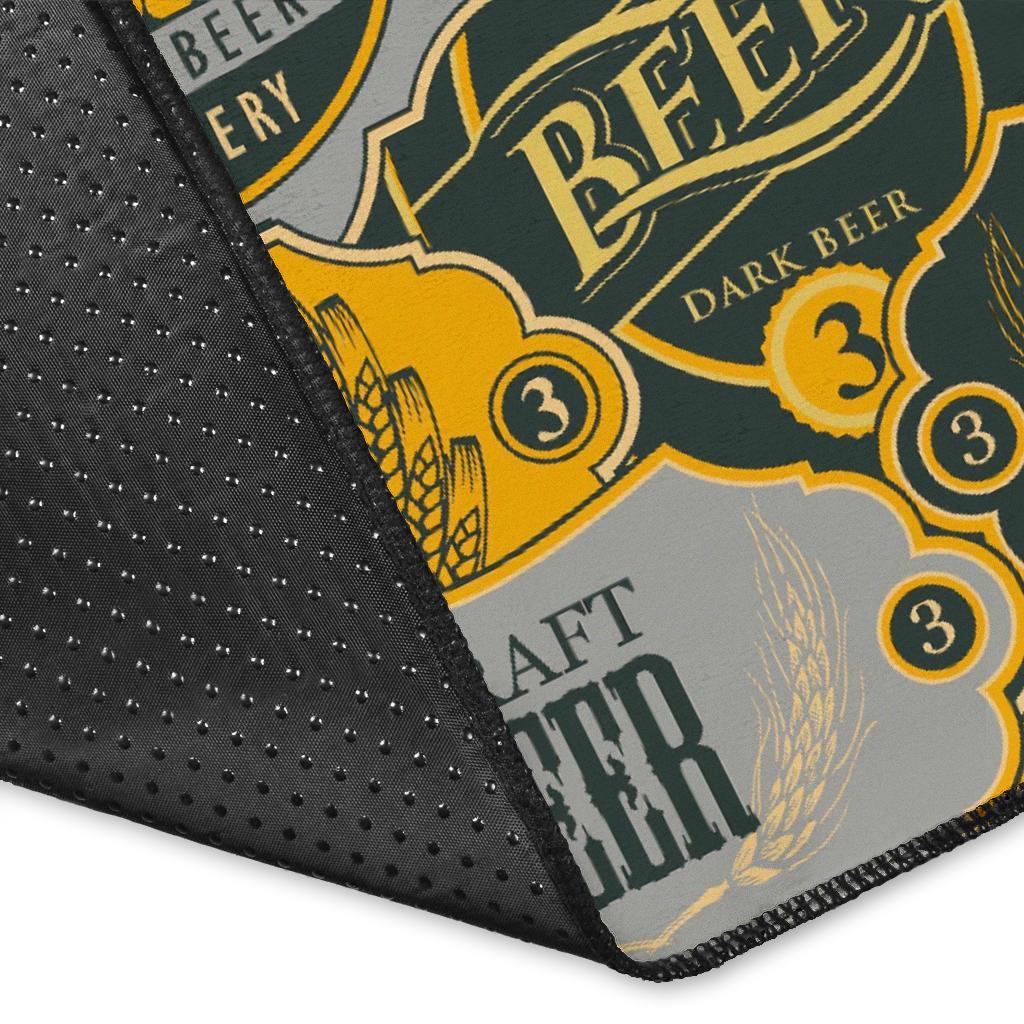 Craft Beer Pattern Print Floor Mat-grizzshop