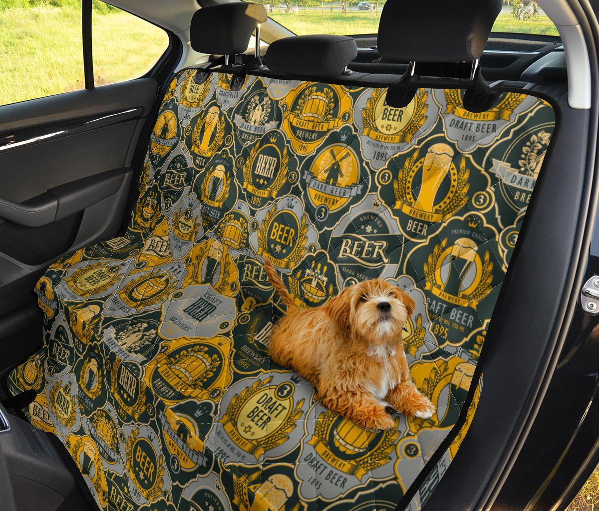 Craft Beer Pattern Print Pet Car Seat Cover-grizzshop