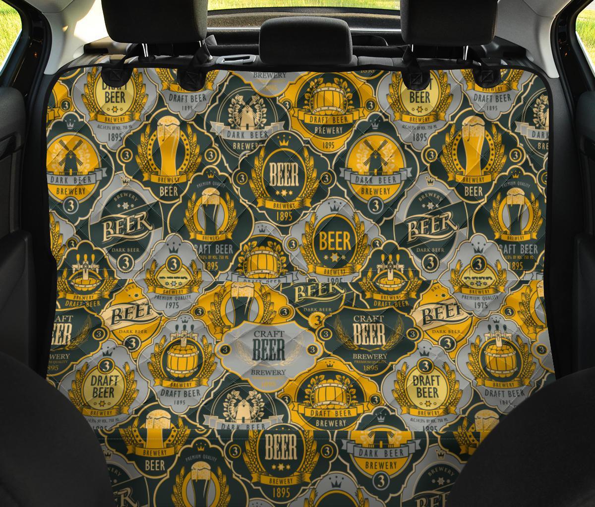 Craft Beer Pattern Print Pet Car Seat Cover-grizzshop