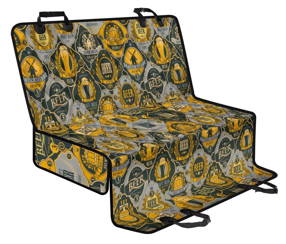 Craft Beer Pattern Print Pet Car Seat Cover-grizzshop