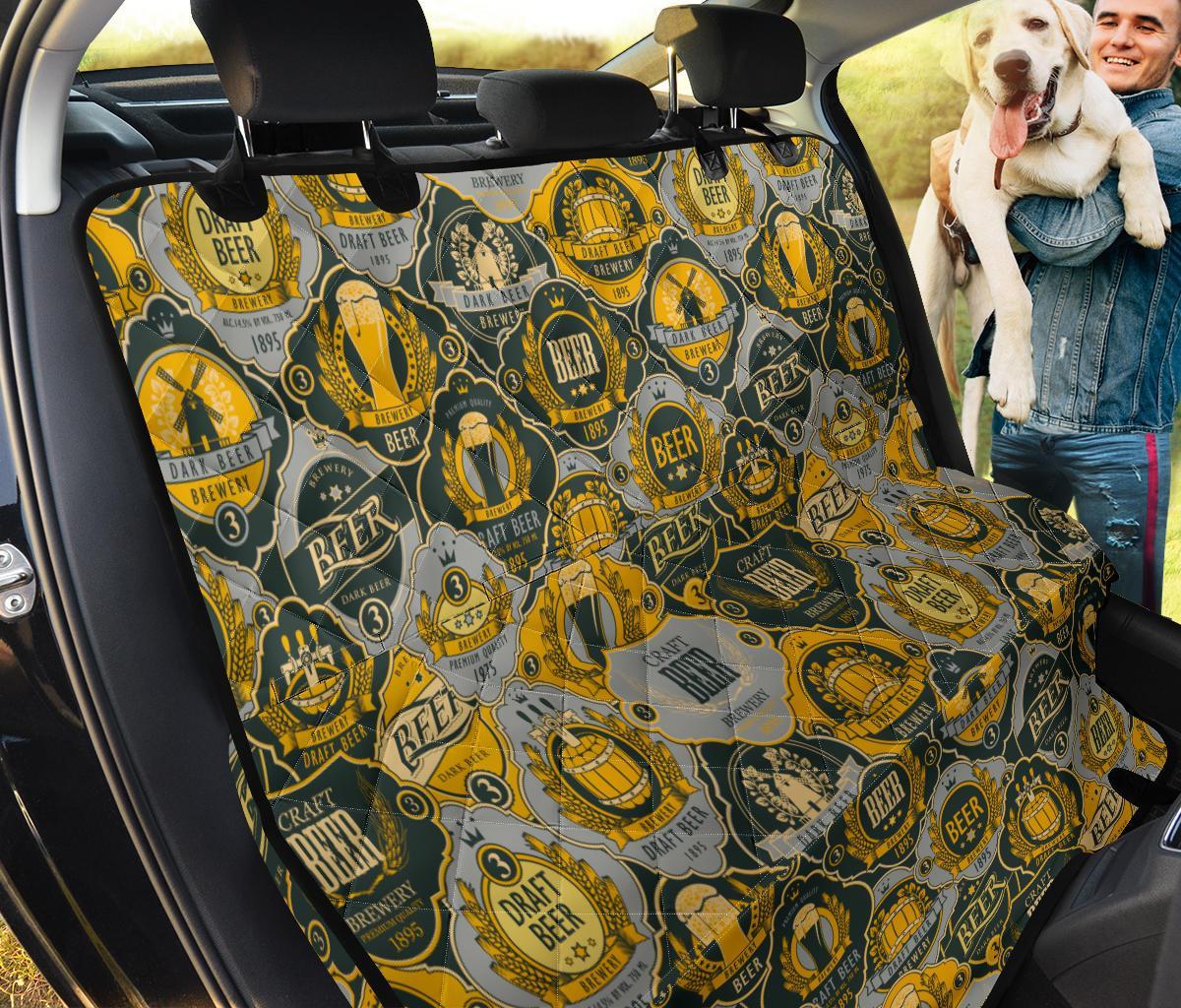 Craft Beer Pattern Print Pet Car Seat Cover-grizzshop