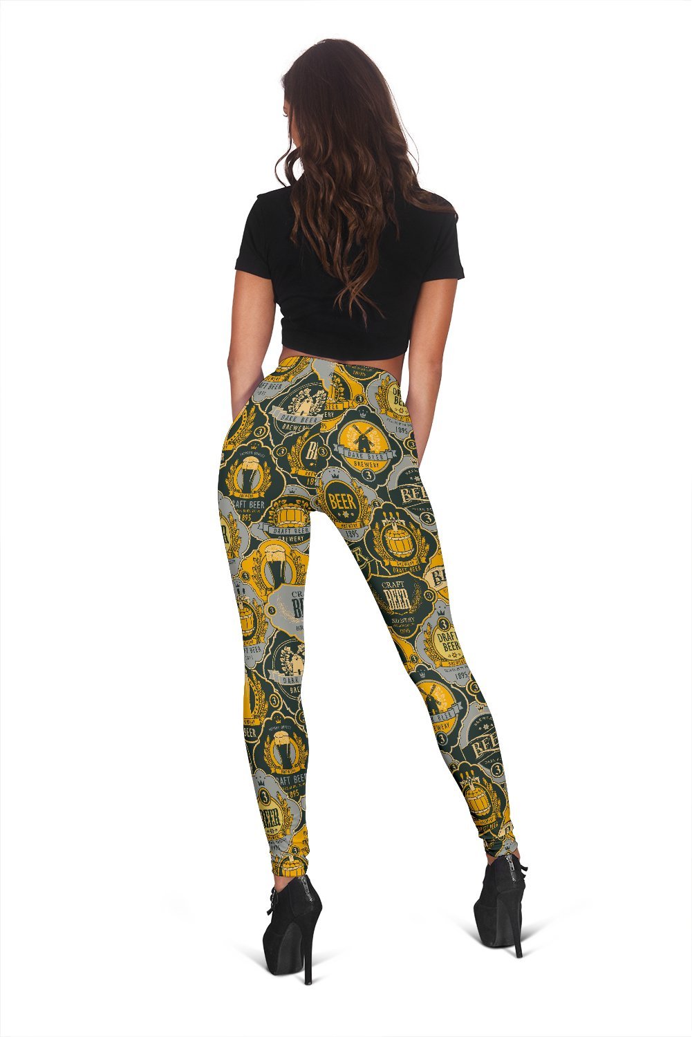 Craft Beer Pattern Print Women Leggings-grizzshop