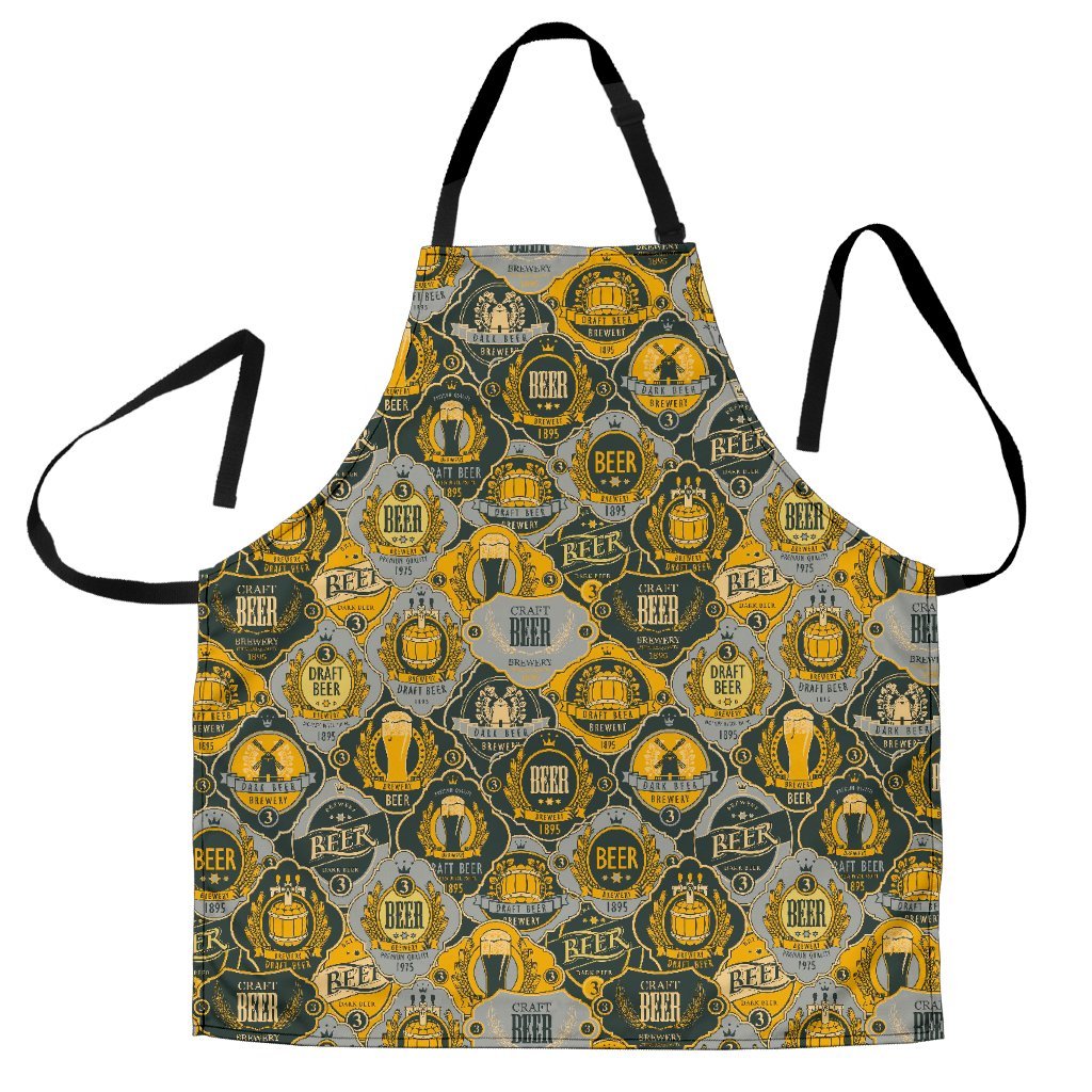 Craft Beer Pattern Print Women's Apron-grizzshop