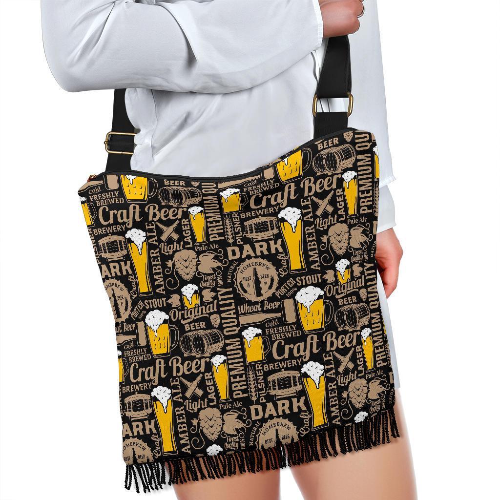 Craft Beer Print Pattern Crossbody bags-grizzshop