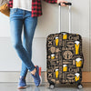 Craft Beer Print Pattern Luggage Cover Protector-grizzshop