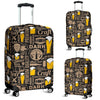 Craft Beer Print Pattern Luggage Cover Protector-grizzshop