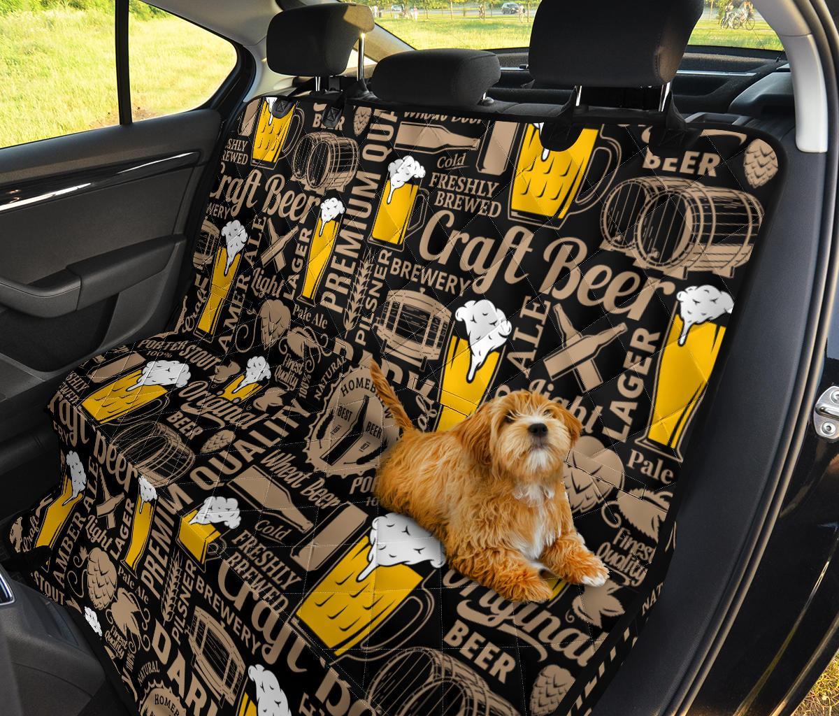 Craft Beer Print Pattern Pet Car Seat Cover-grizzshop