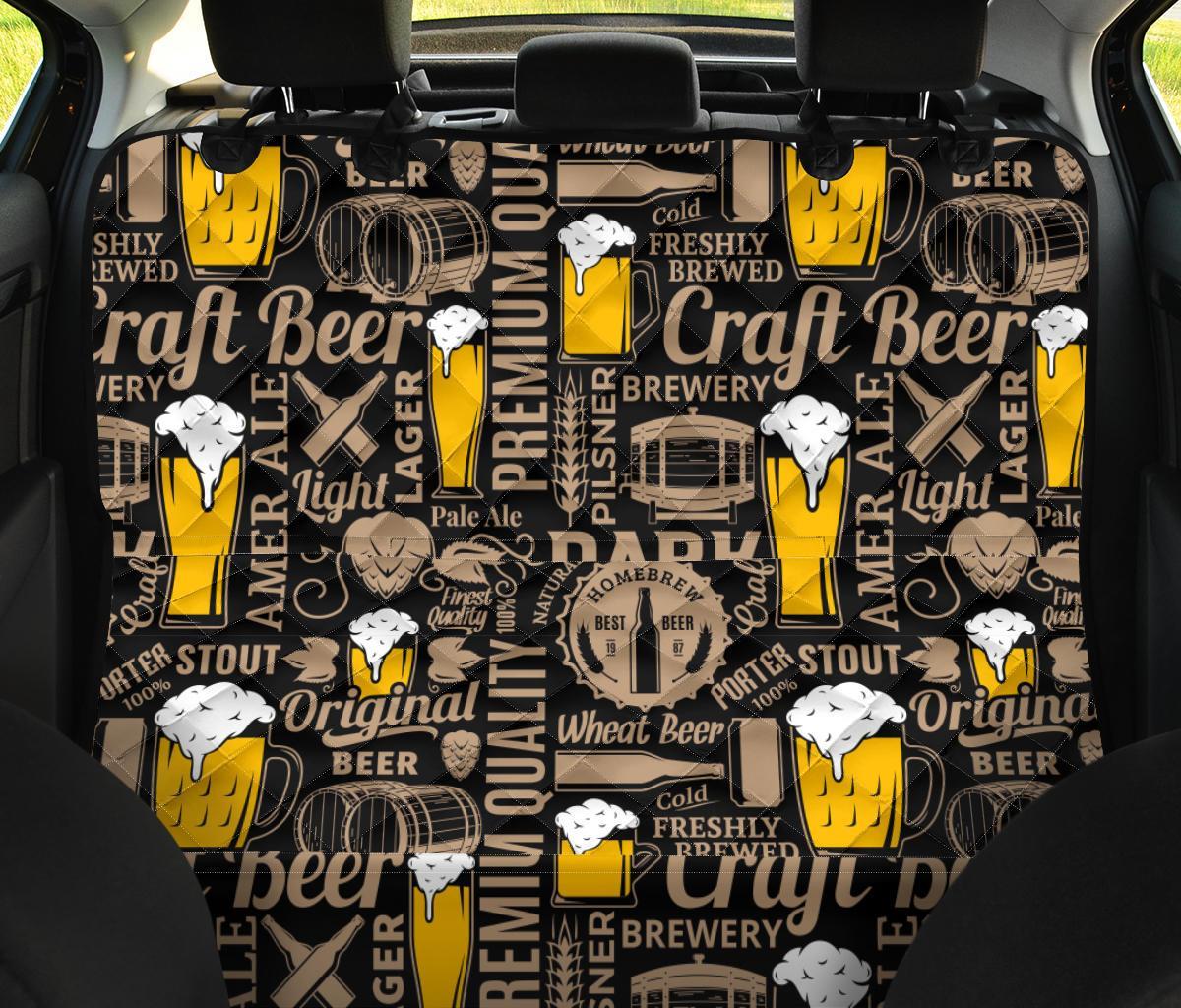 Craft Beer Print Pattern Pet Car Seat Cover-grizzshop