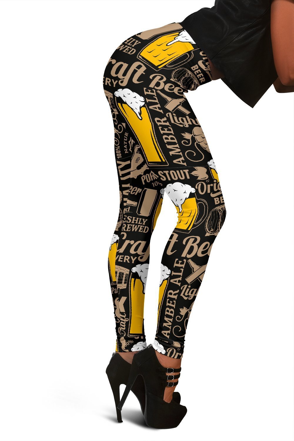 Craft Beer Print Pattern Women Leggings-grizzshop