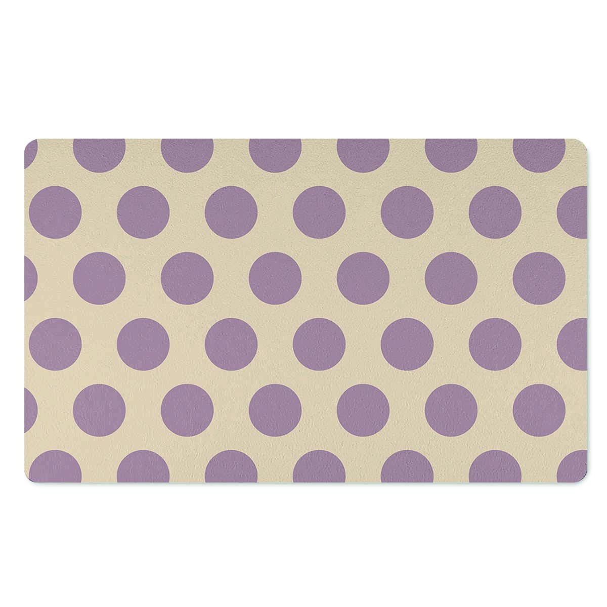 Cream And Brown Polka Dot Door Mat-grizzshop
