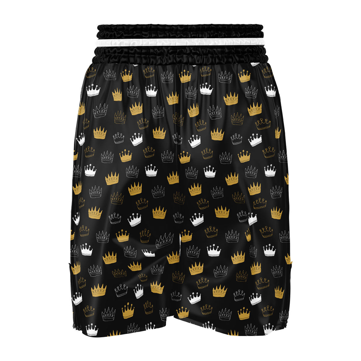 Crown Doodle Print Pattern Boxing Shorts-grizzshop