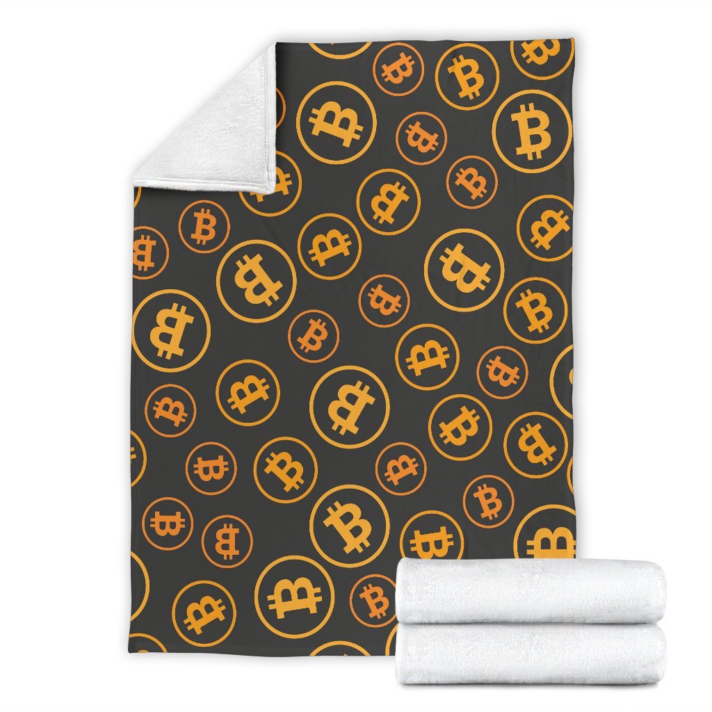 Cryptocurrency Bitcoin Print Pattern Blanket-grizzshop