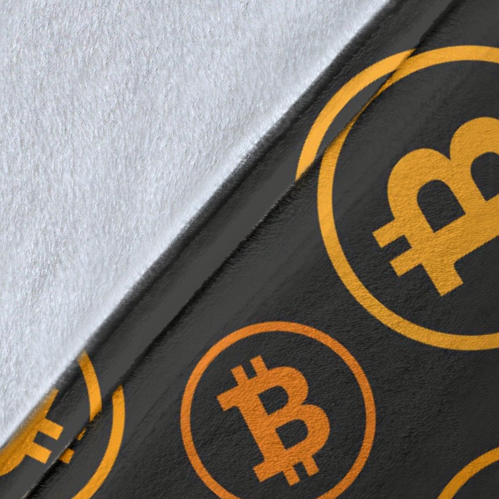 Cryptocurrency Bitcoin Print Pattern Blanket-grizzshop