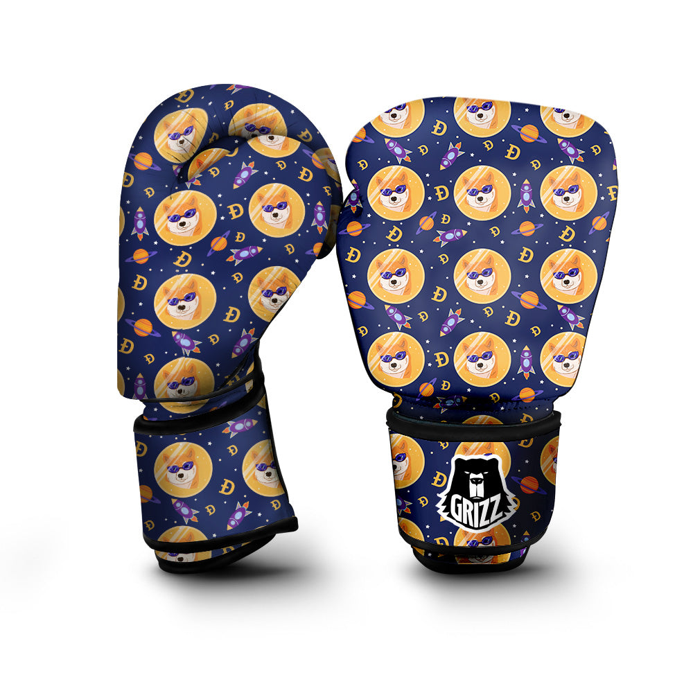 Cryptocurrency Shiba Print Pattern Boxing Gloves-grizzshop