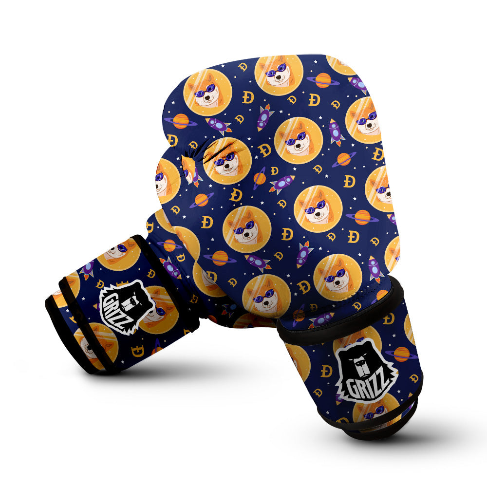Cryptocurrency Shiba Print Pattern Boxing Gloves-grizzshop