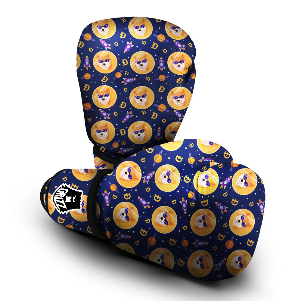 Cryptocurrency Shiba Print Pattern Boxing Gloves-grizzshop