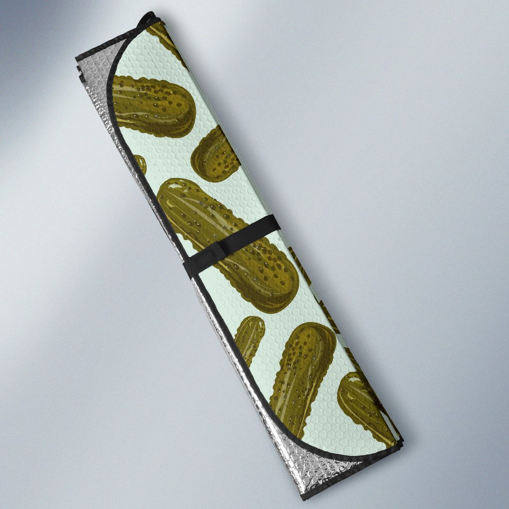 Cucumber Pickle Print Pattern Car Sun Shade-grizzshop