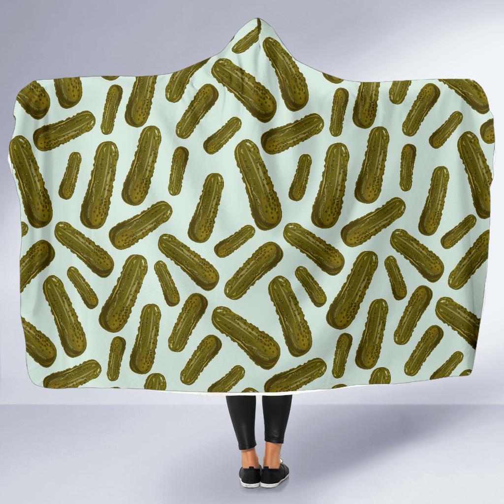 Cucumber Pickle Print Pattern Hooded Blanket-grizzshop