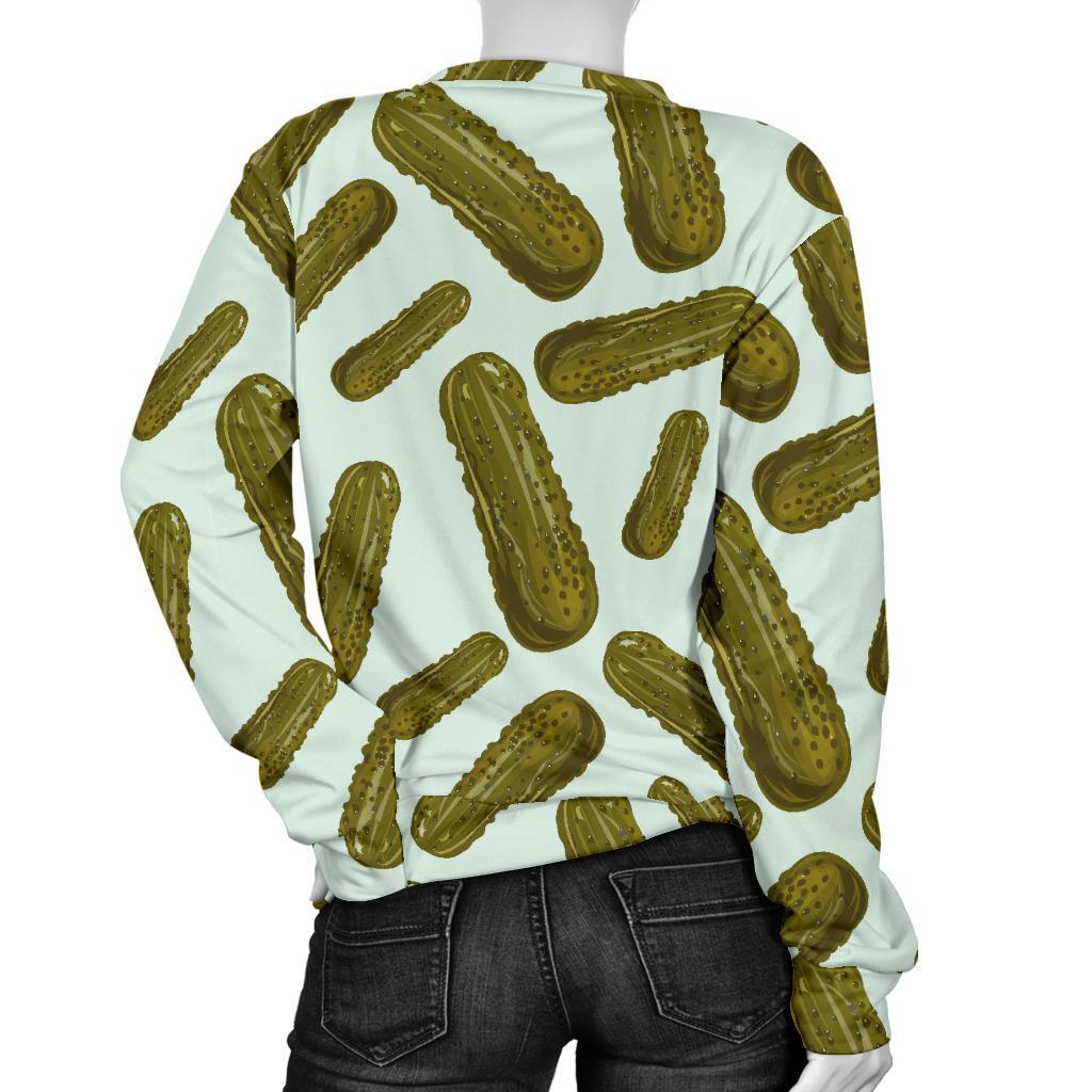 Cucumber Pickle Print Pattern Women's Sweatshirt-grizzshop