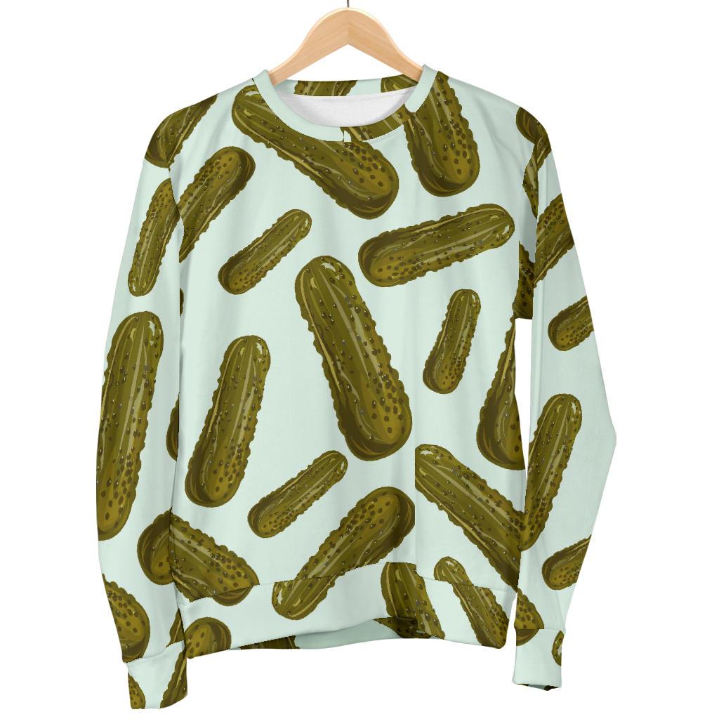 Cucumber Pickle Print Pattern Women's Sweatshirt-grizzshop