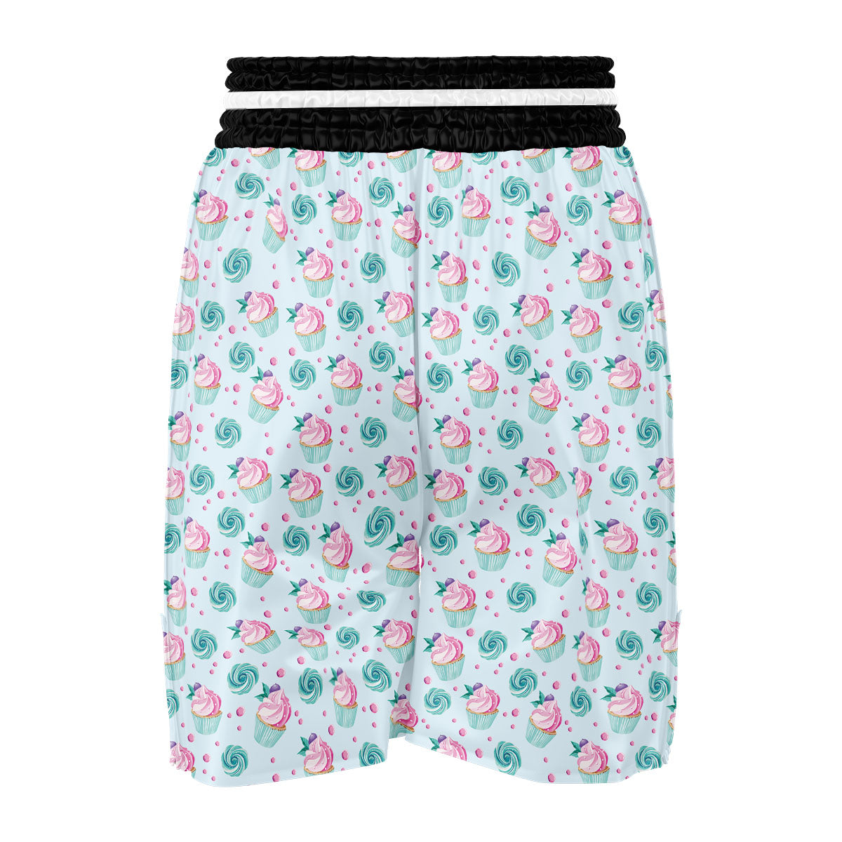 Cupcake Cartoon Print Pattern Boxing Shorts-grizzshop