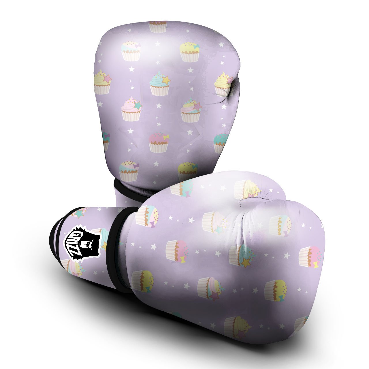 Cupcake Pastel Print Pattern Boxing Gloves-grizzshop