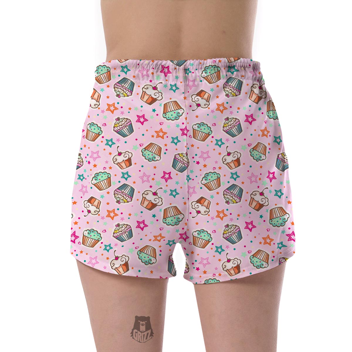 Cupcake Pattern Print Women's Shorts-grizzshop