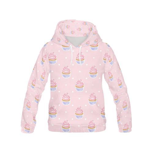 Cupcake Polka Dot Pattern Print Women Pullover Hoodie-grizzshop