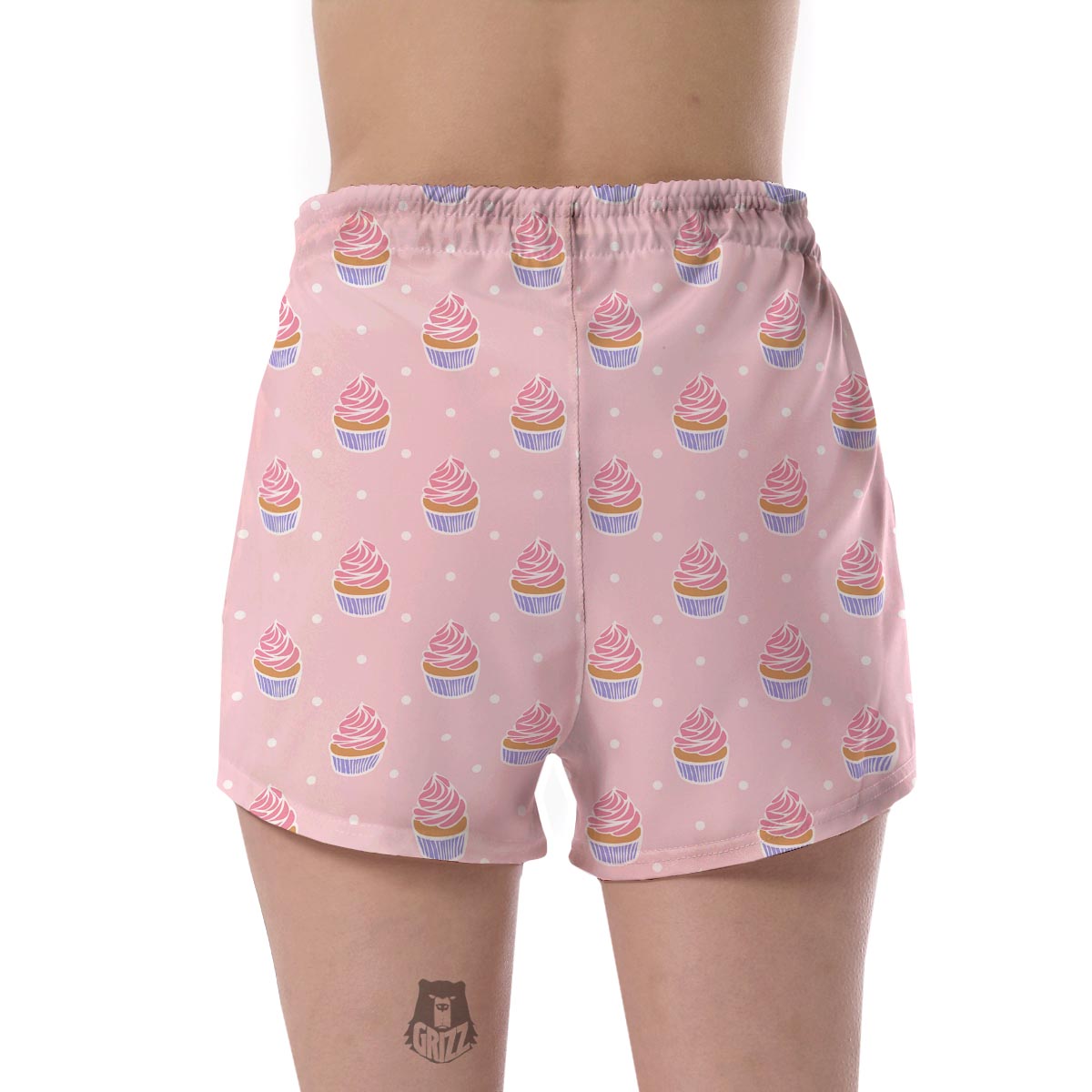 Cupcake Polka Dot Pattern Print Women's Shorts-grizzshop