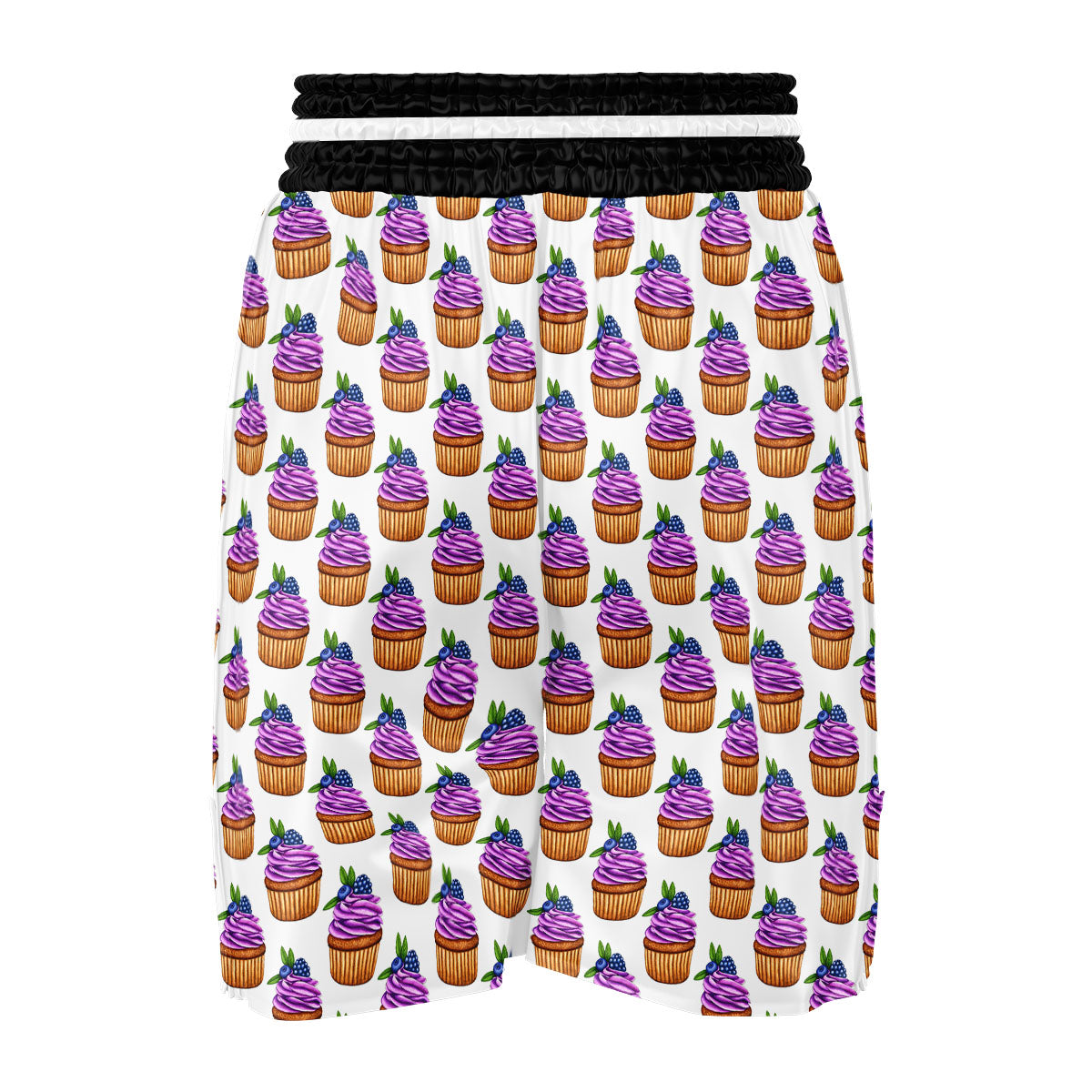 Cupcake Purple Print Pattern Boxing Shorts-grizzshop