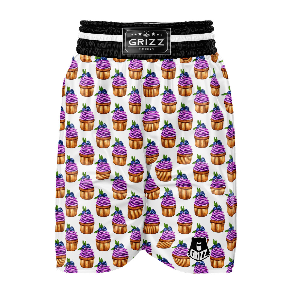 Cupcake Purple Print Pattern Boxing Shorts-grizzshop