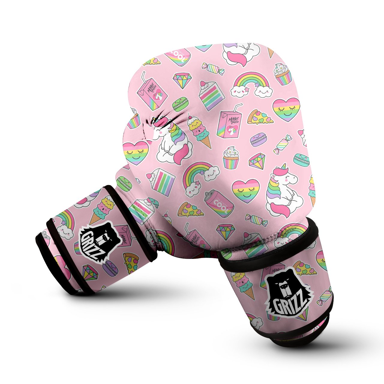 Cupcake Unicorn Print Pattern Boxing Gloves-grizzshop