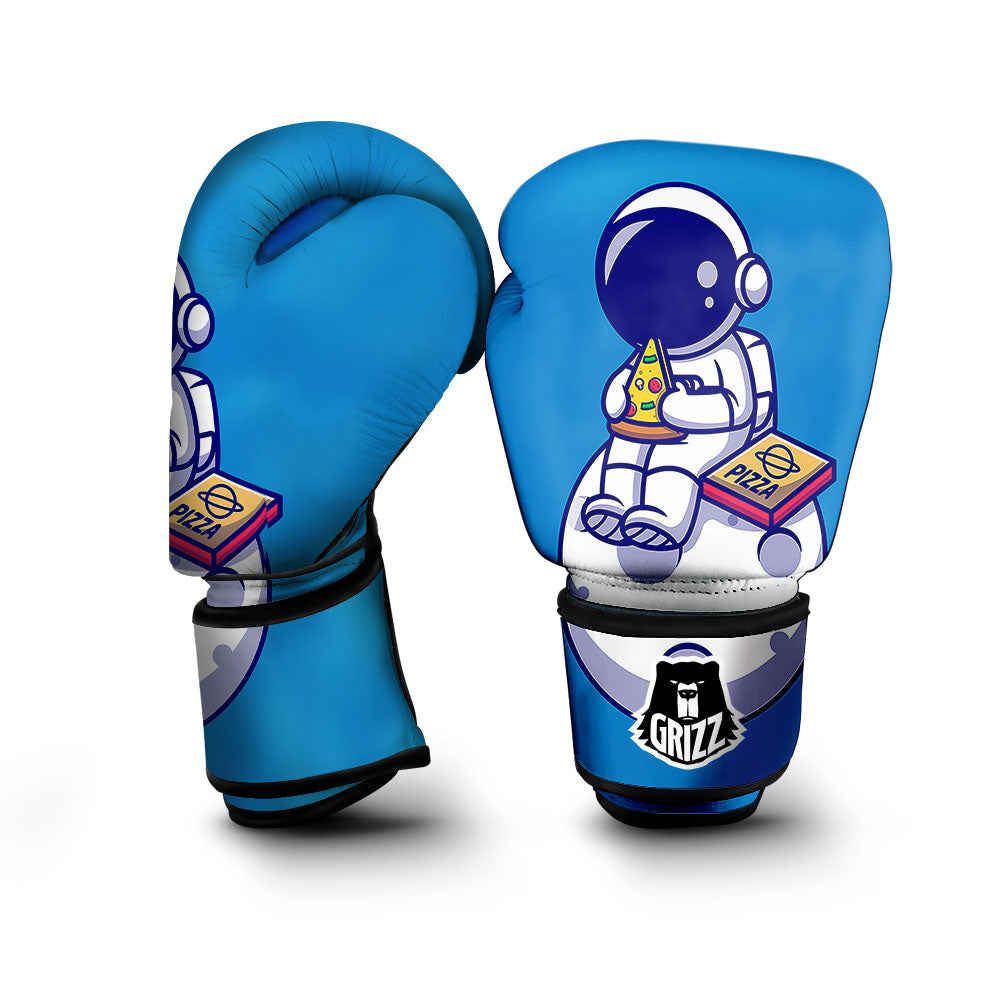 Cute Astronaut Eating Pizza Print Boxing Gloves-grizzshop