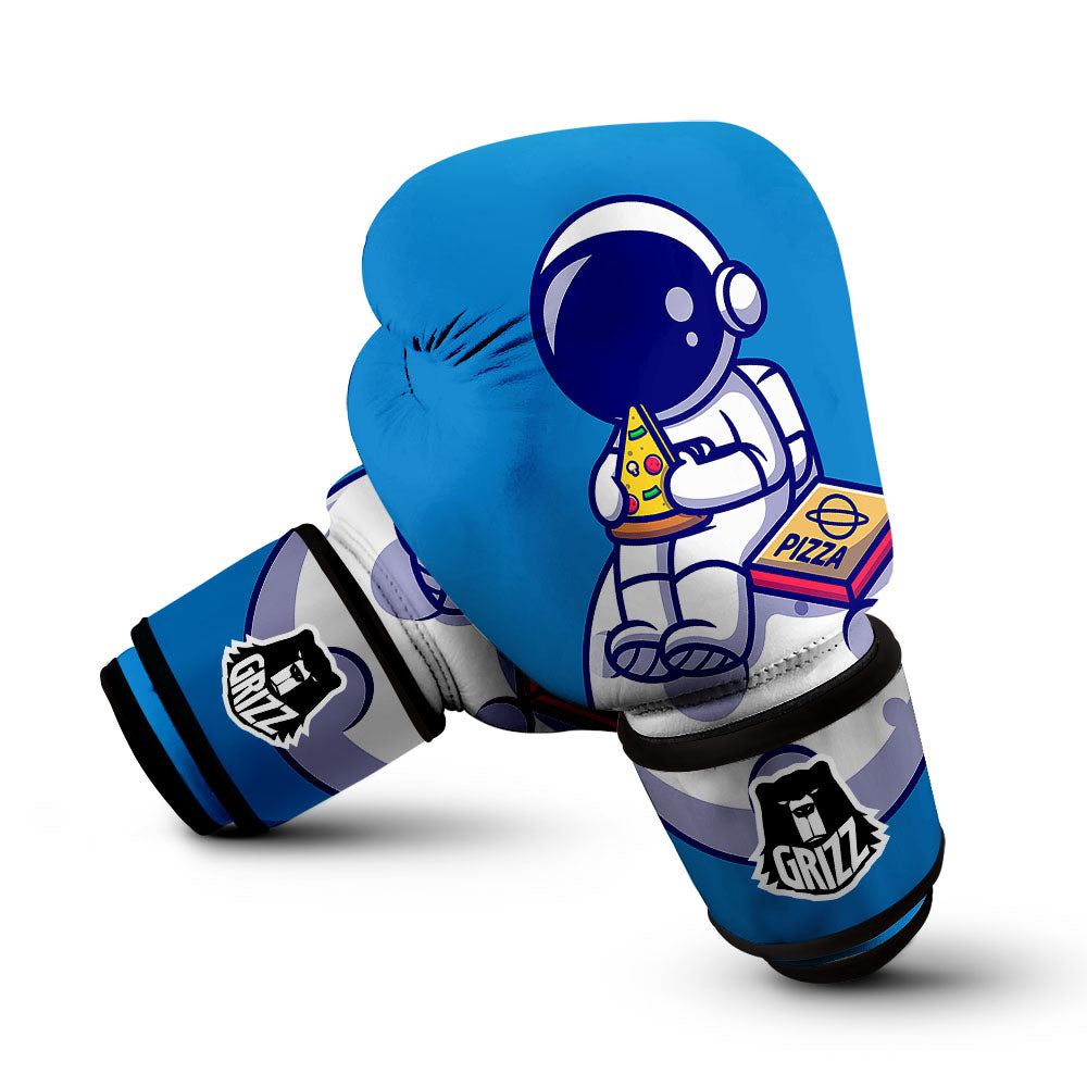 Cute Astronaut Eating Pizza Print Boxing Gloves-grizzshop