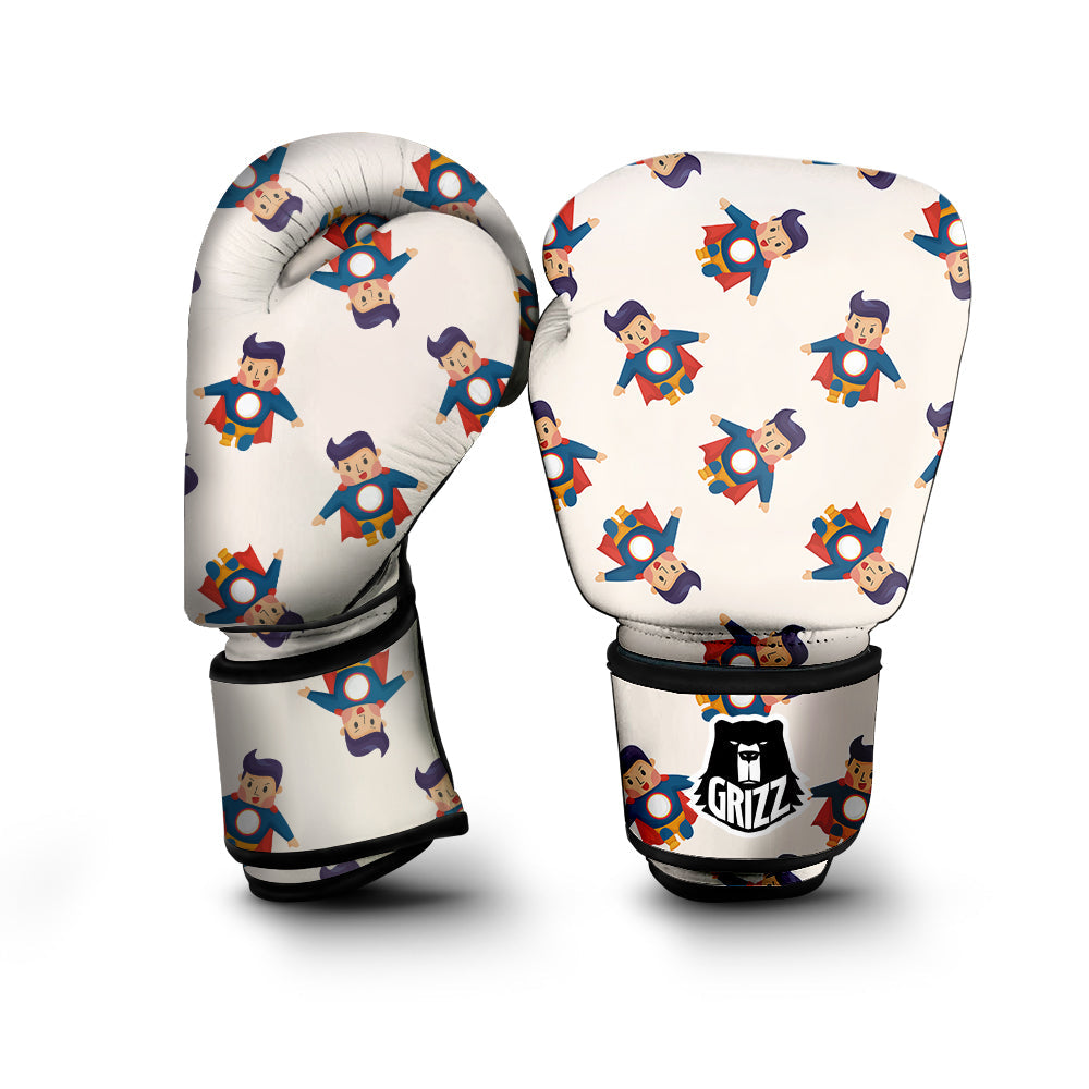 Cute Baby Hero Print Pattern Boxing Gloves-grizzshop