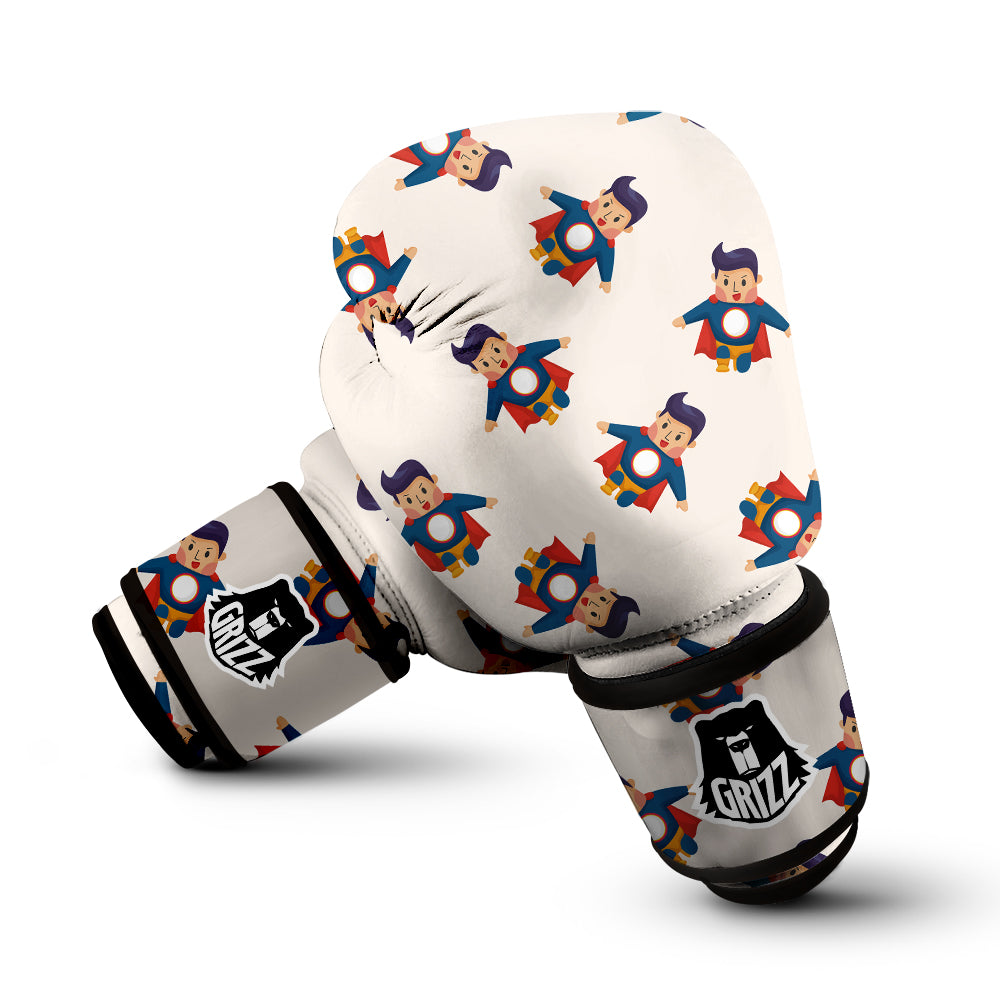Cute Baby Hero Print Pattern Boxing Gloves-grizzshop
