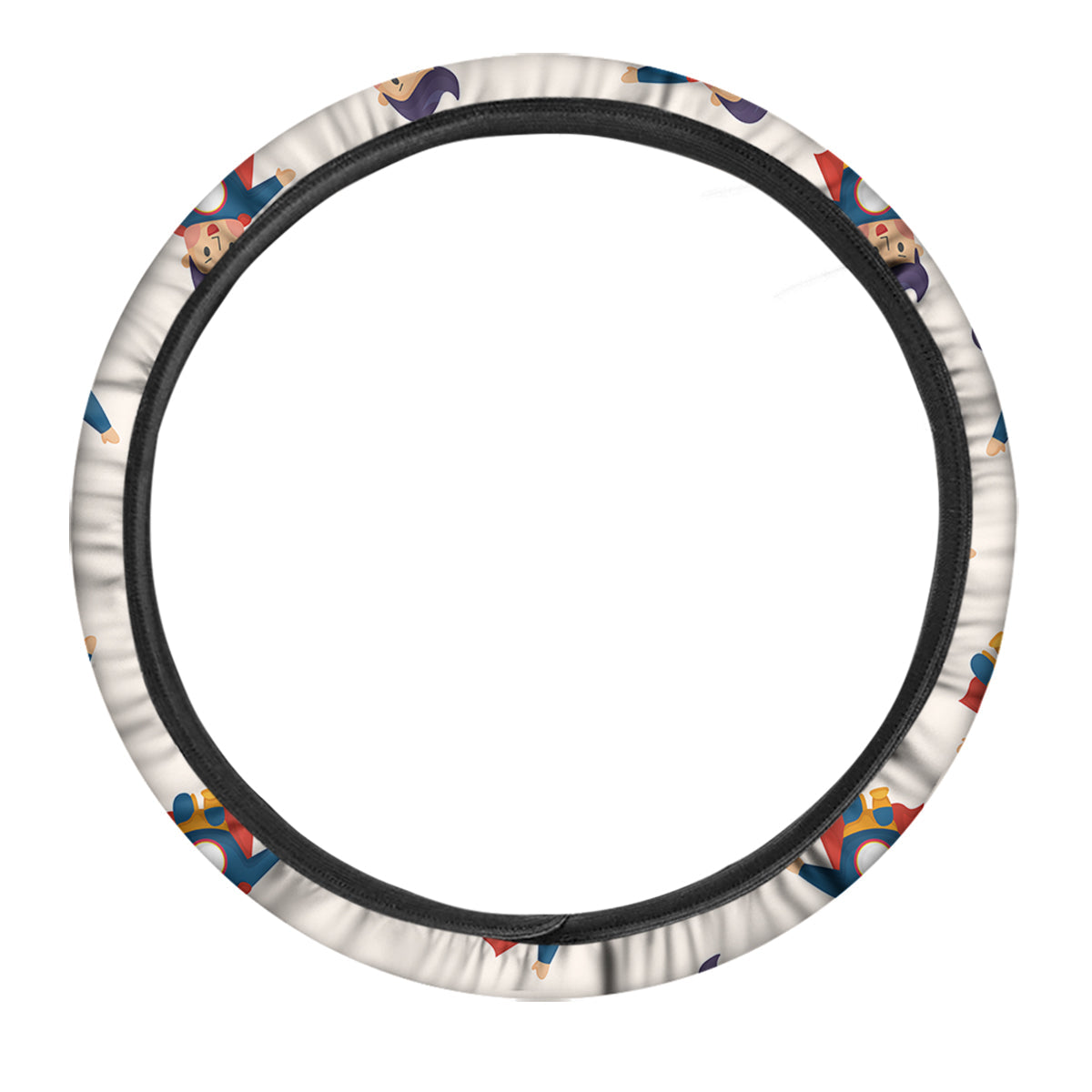 Cute Baby Hero Print Pattern Car Steering Wheel Cover-grizzshop