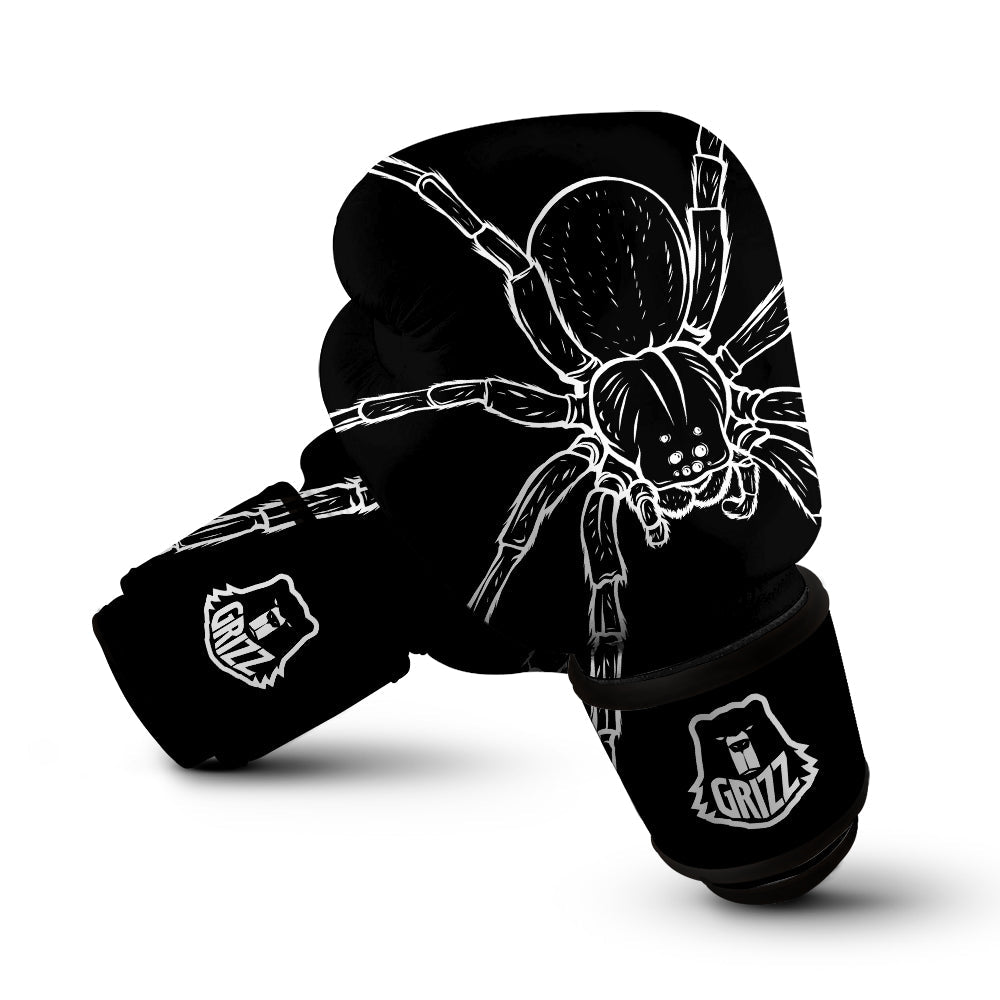 Cute Black White Spider Cartoon Print Boxing Gloves-grizzshop