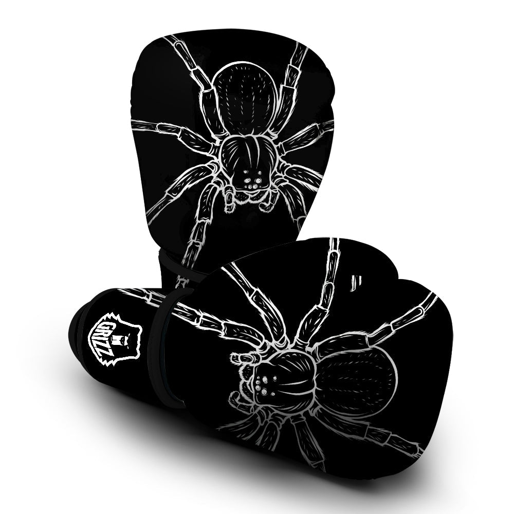 Cute Black White Spider Cartoon Print Boxing Gloves-grizzshop