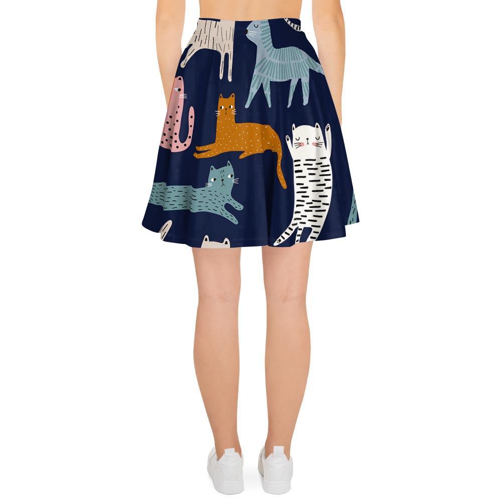 Cute Cat Style Print Women's Skirt-grizzshop