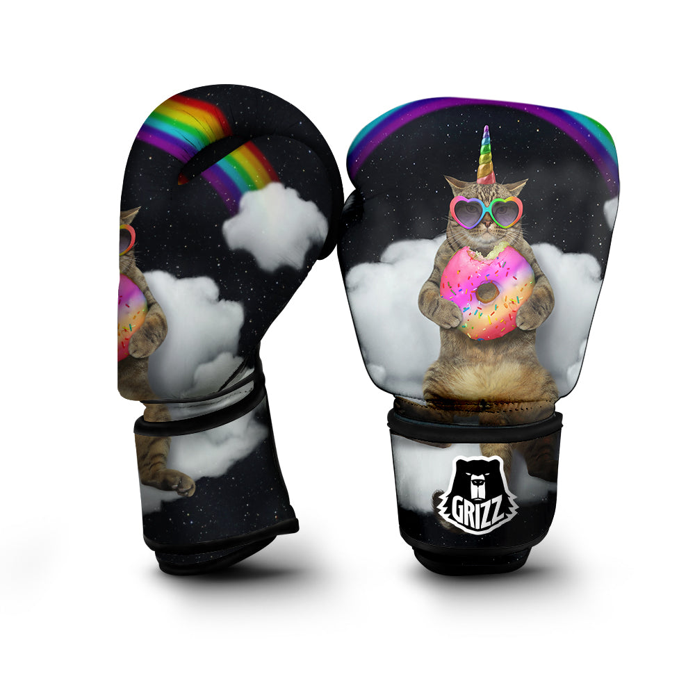 Cute Cat Unicorn Print Boxing Gloves-grizzshop