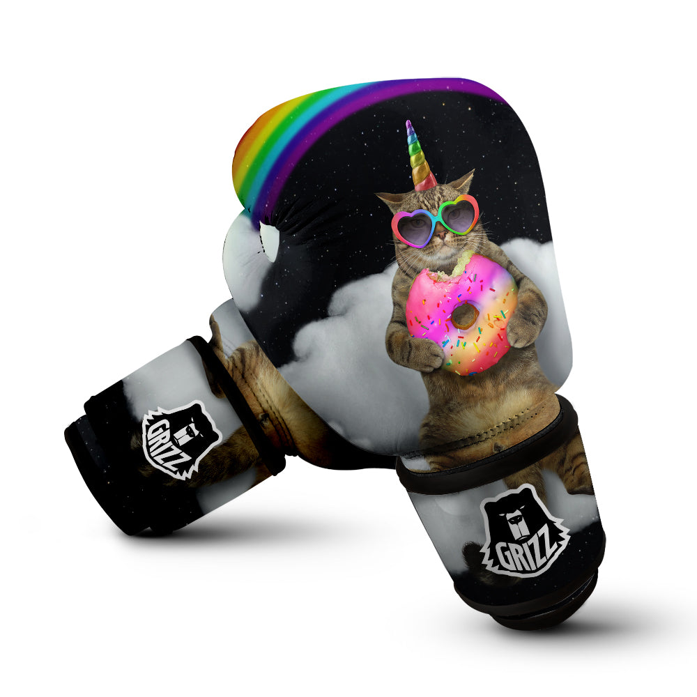 Cute Cat Unicorn Print Boxing Gloves-grizzshop