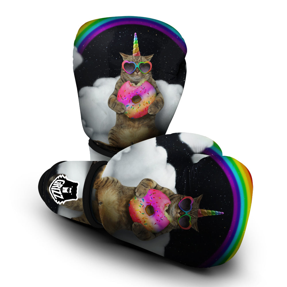 Cute Cat Unicorn Print Boxing Gloves-grizzshop