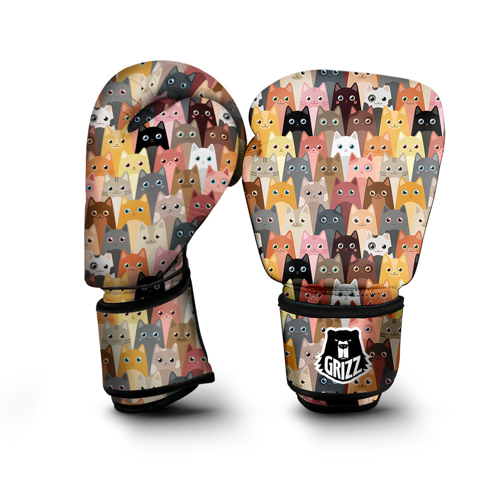 Cute Cats Cartoon Colorful Print Pattern Boxing Gloves-grizzshop