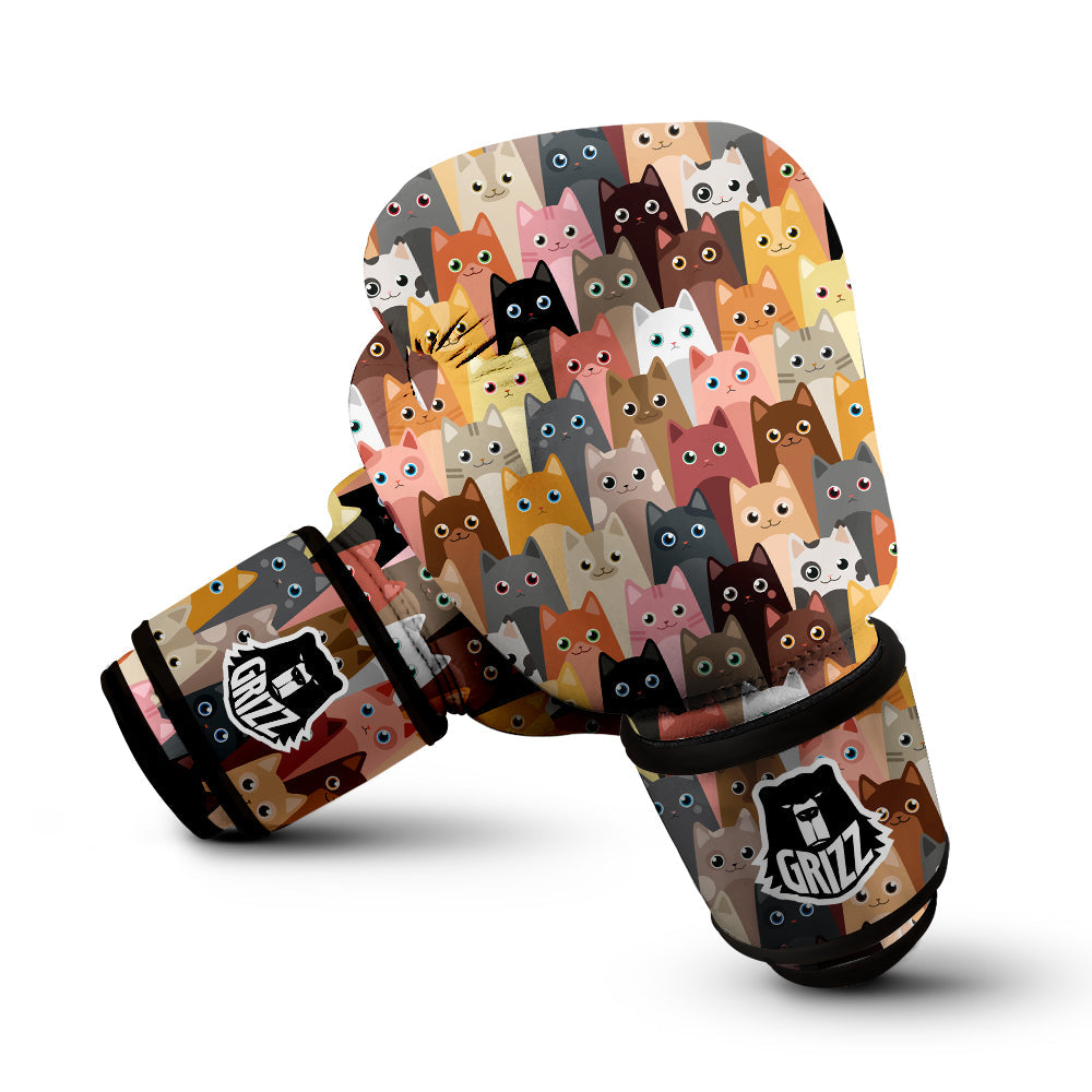 Cute Cats Cartoon Colorful Print Pattern Boxing Gloves-grizzshop