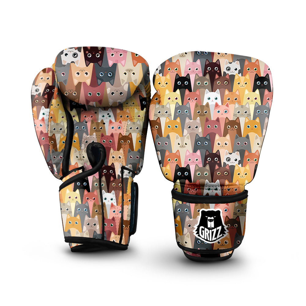 Cute Cats Cartoon Colorful Print Pattern Boxing Gloves-grizzshop